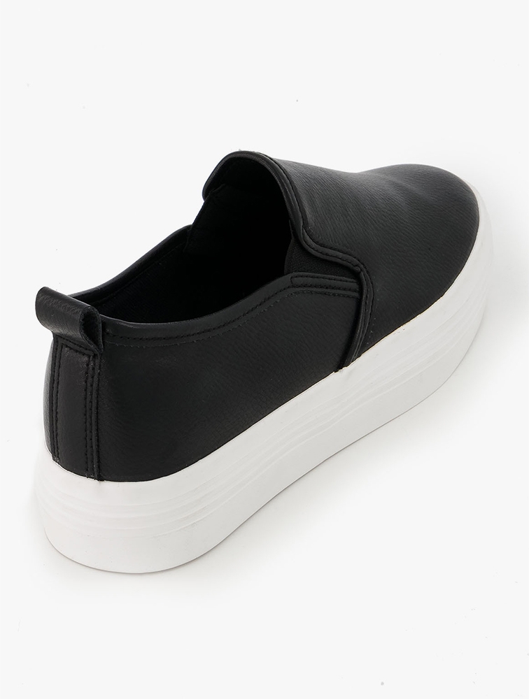 Black platform slip on sneakers hotsell
